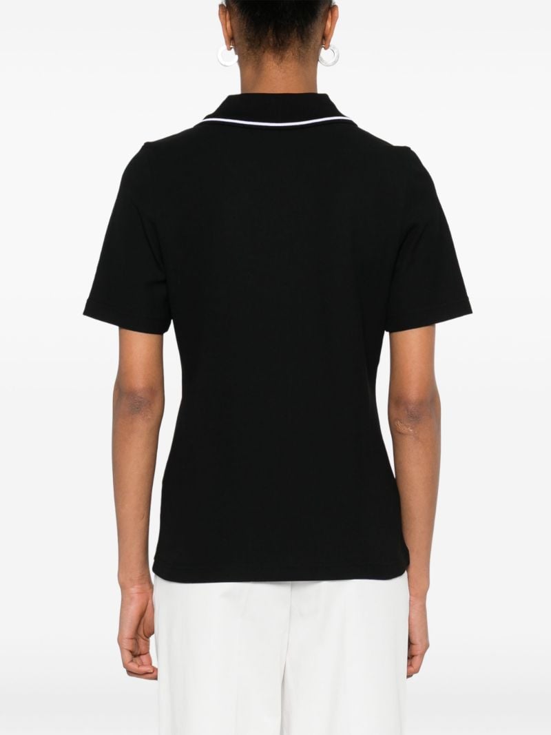 Black Logo-appliquÃ_x0083_Â© Polo Top