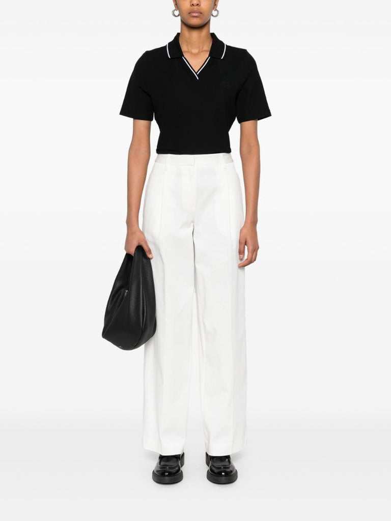 Black Logo-appliquÃ_x0083_Â© Polo Top