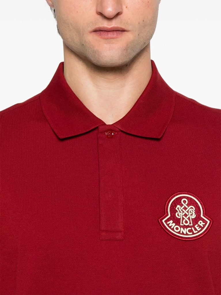 Red Logo-appliquÃ_x0083_Â© Polo Shirt
