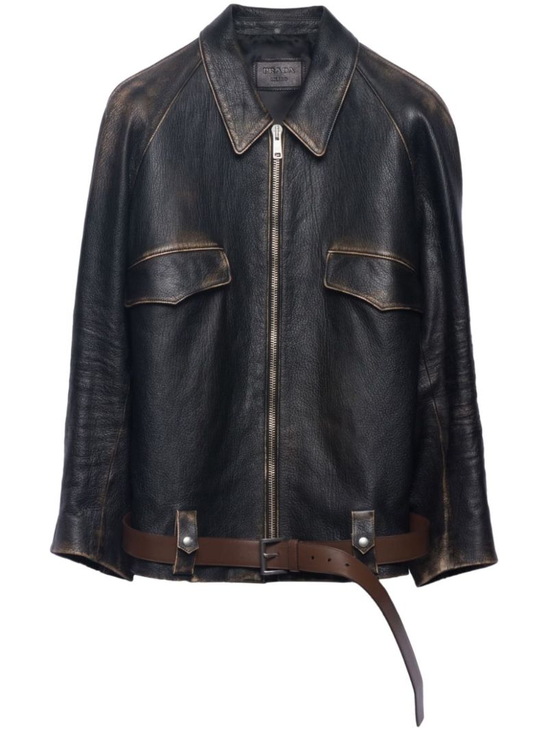 Distressed Leather Jacket