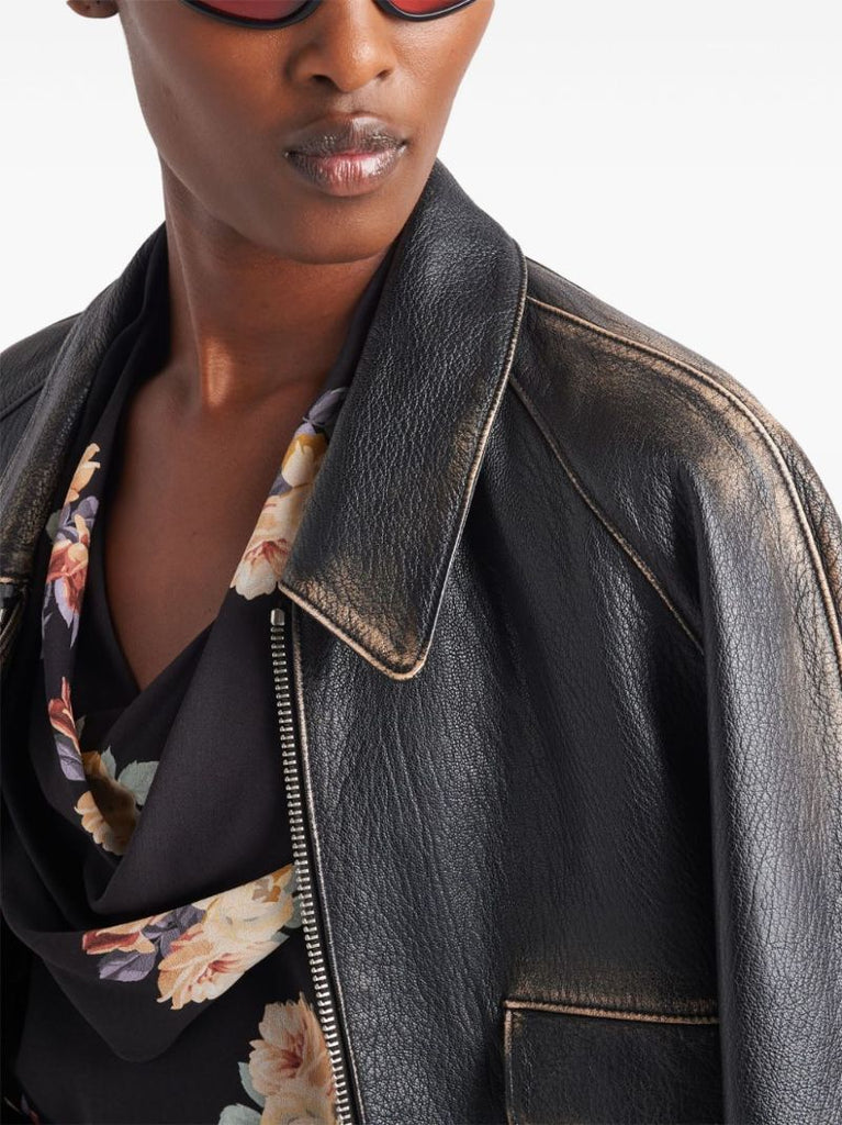 Distressed Leather Jacket