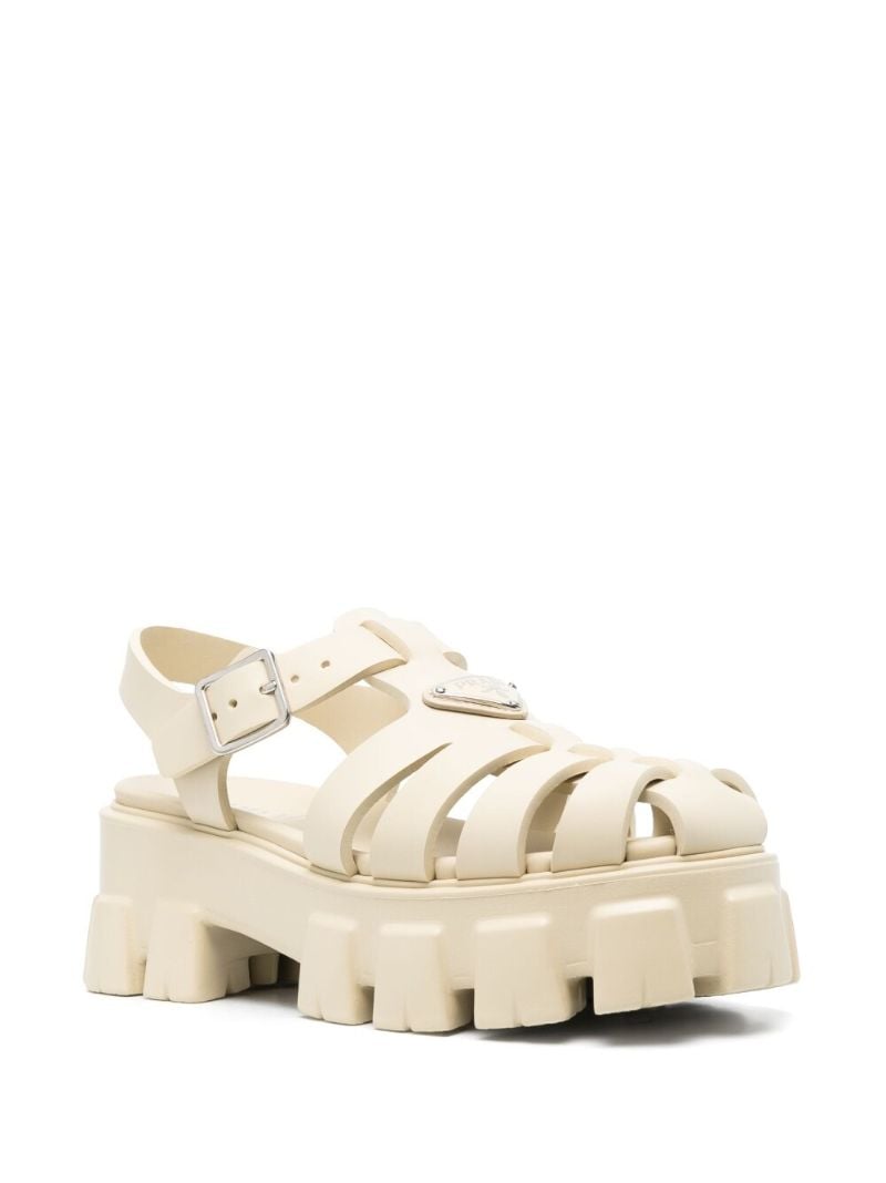 Neutral Monolith Caged Sandals