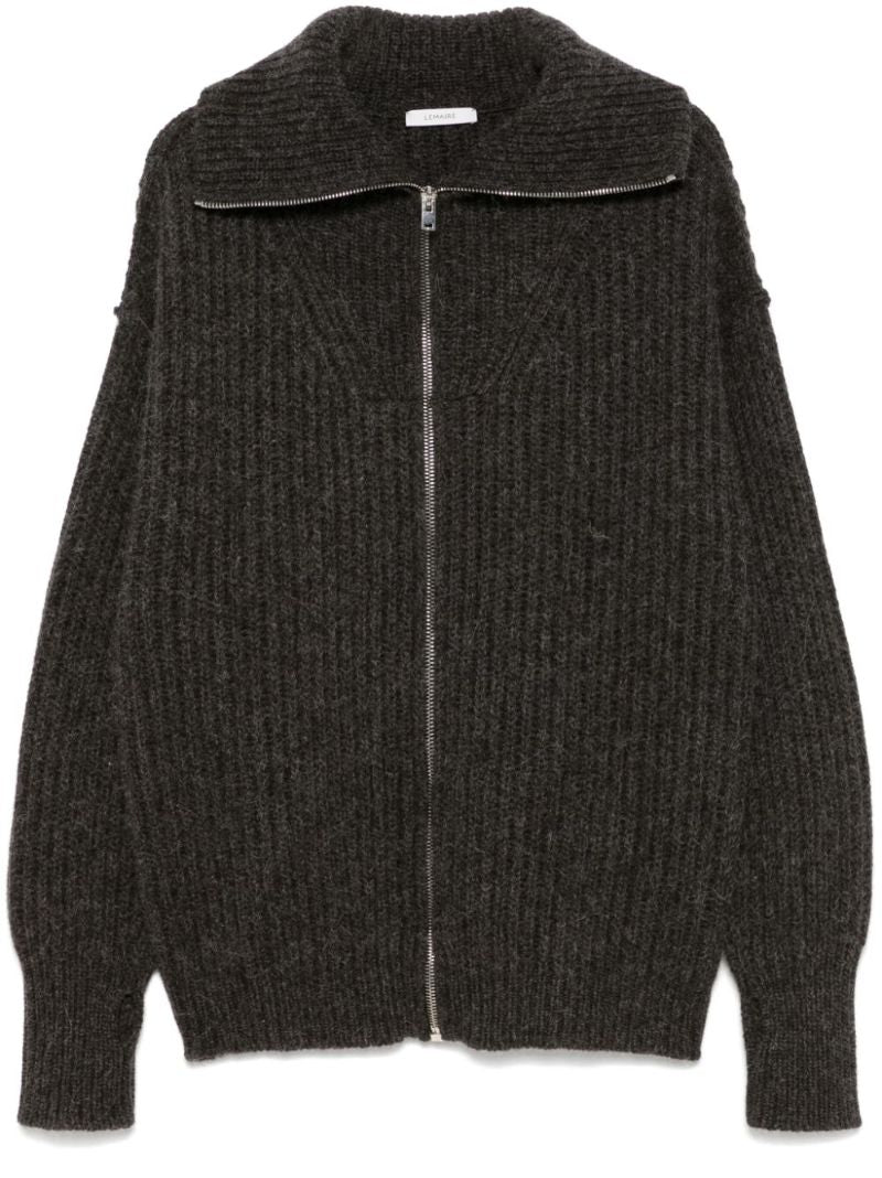 Ribbed-knit Cardigan