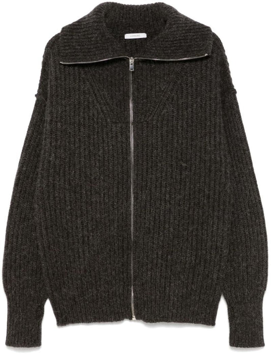 Ribbed-knit Cardigan