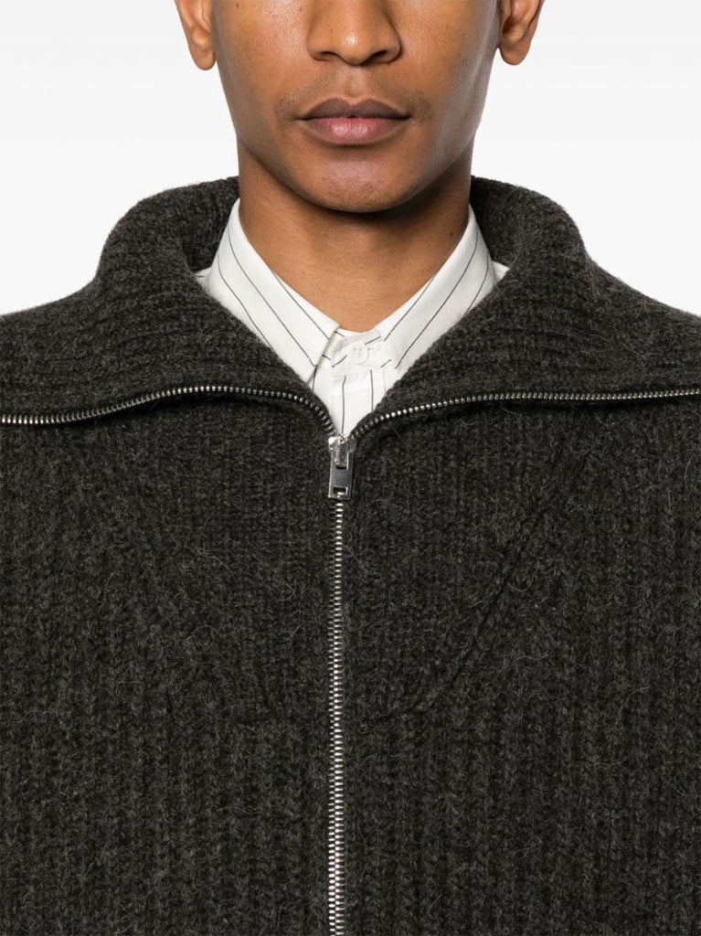 Ribbed-knit Cardigan