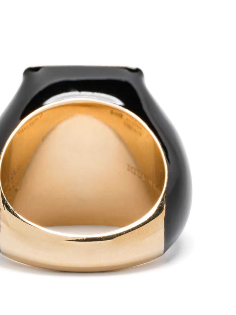 18k Yellow Gold Tuxedo Diamond Ring