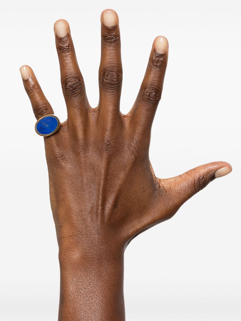18k Yellow Gold Lapis Lazuli Signet Ring