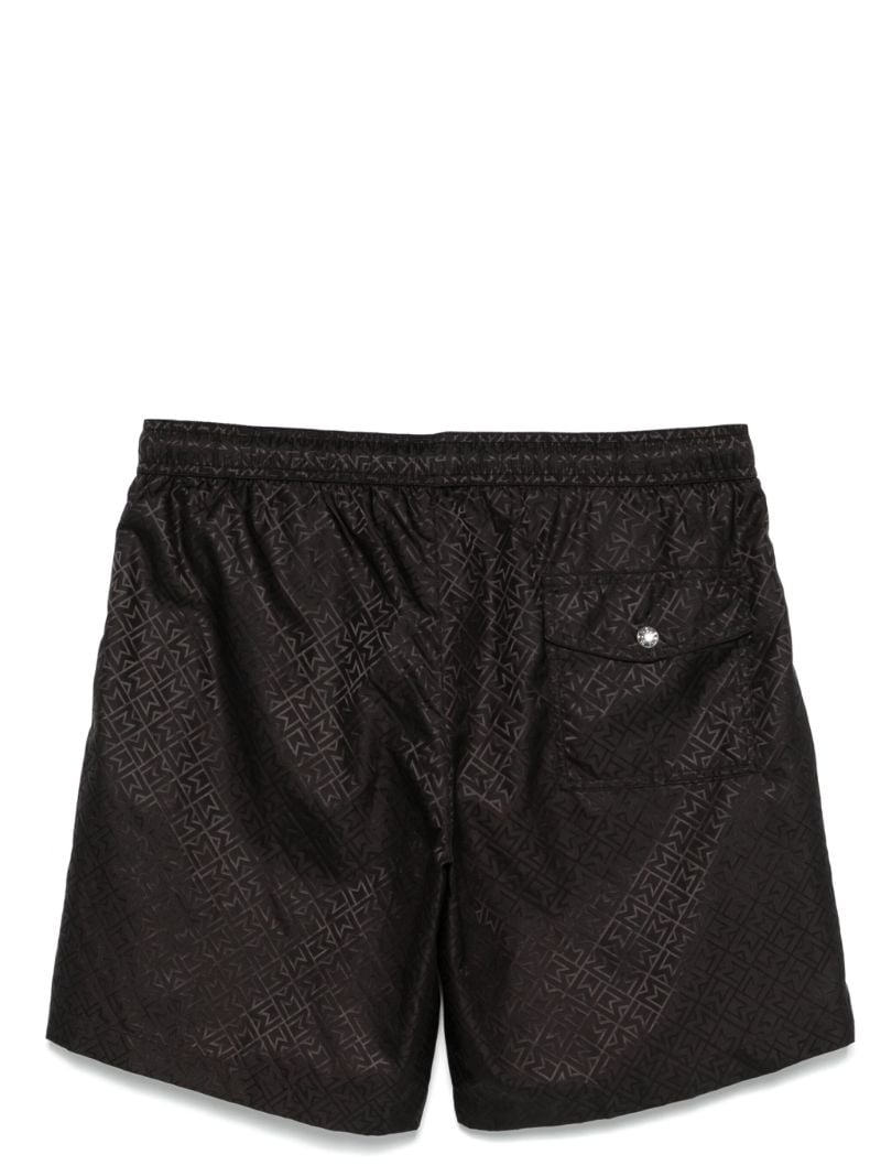Black Monogram Swim Shorts