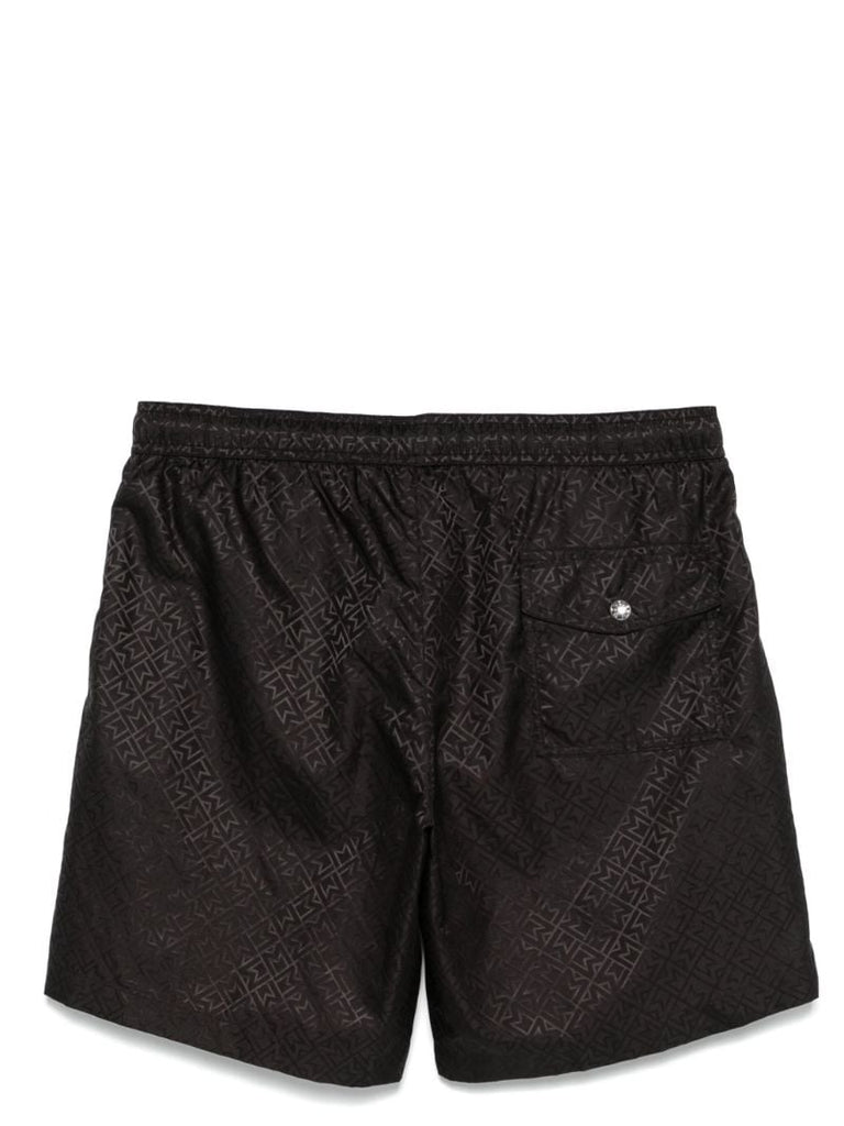 Black Monogram Swim Shorts