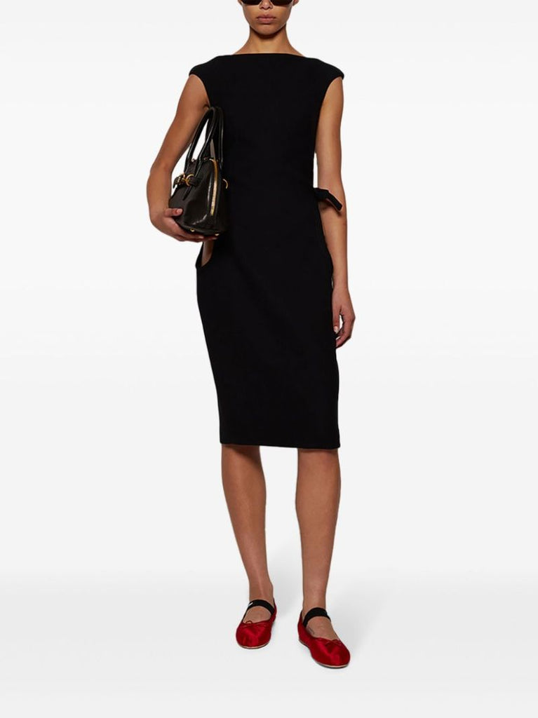 Boat-neck Sleeveless Dress