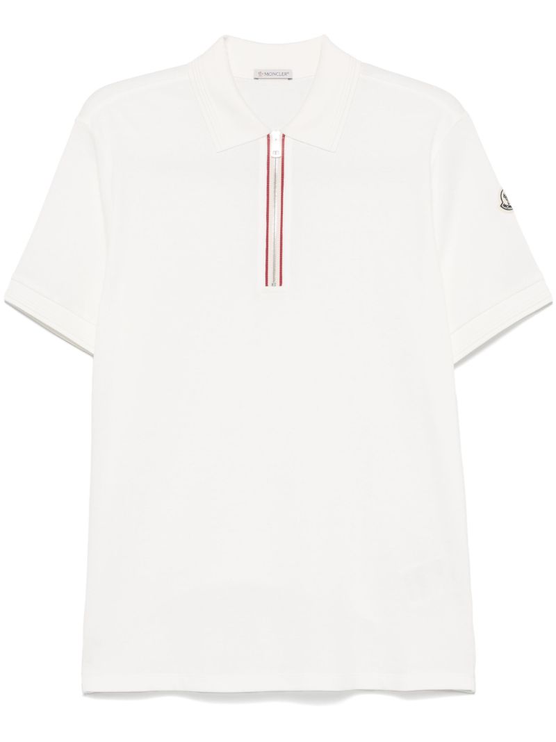 White Zip-up Polo Shirt