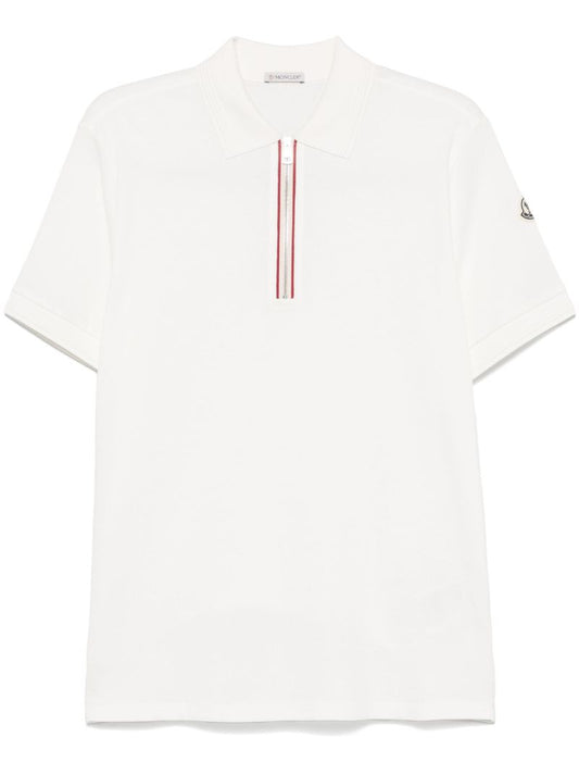 White Zip-up Polo Shirt