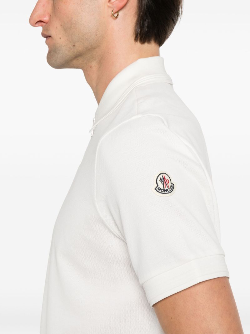 White Zip-up Polo Shirt