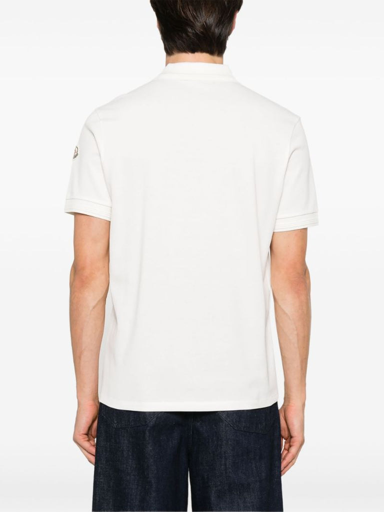 White Zip-up Polo Shirt