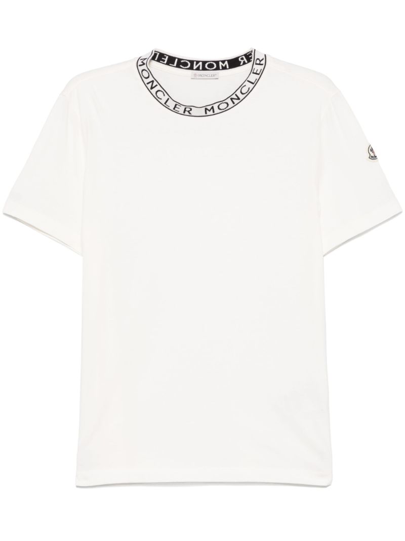 White Logo-trim T-shirt