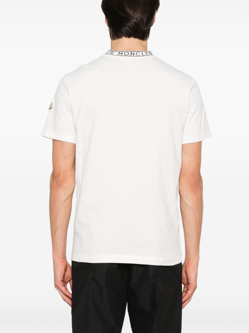 White Logo-trim T-shirt