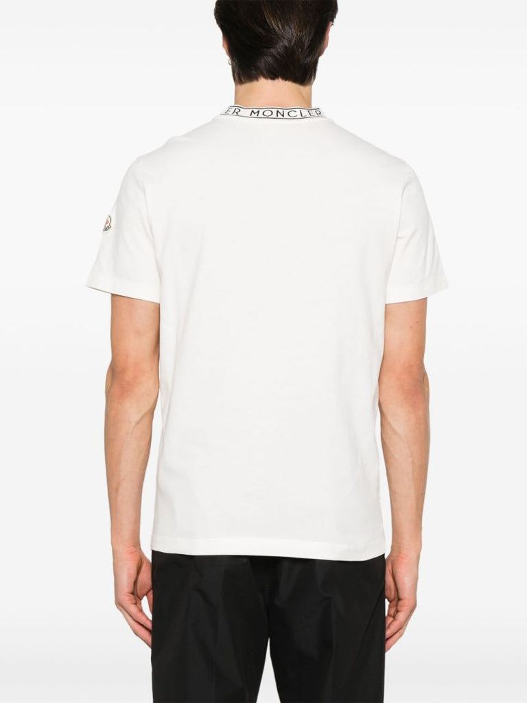 White Logo-trim T-shirt