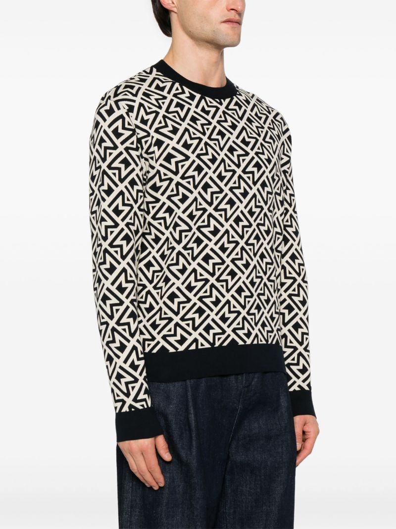 Blue Monogram Sweater