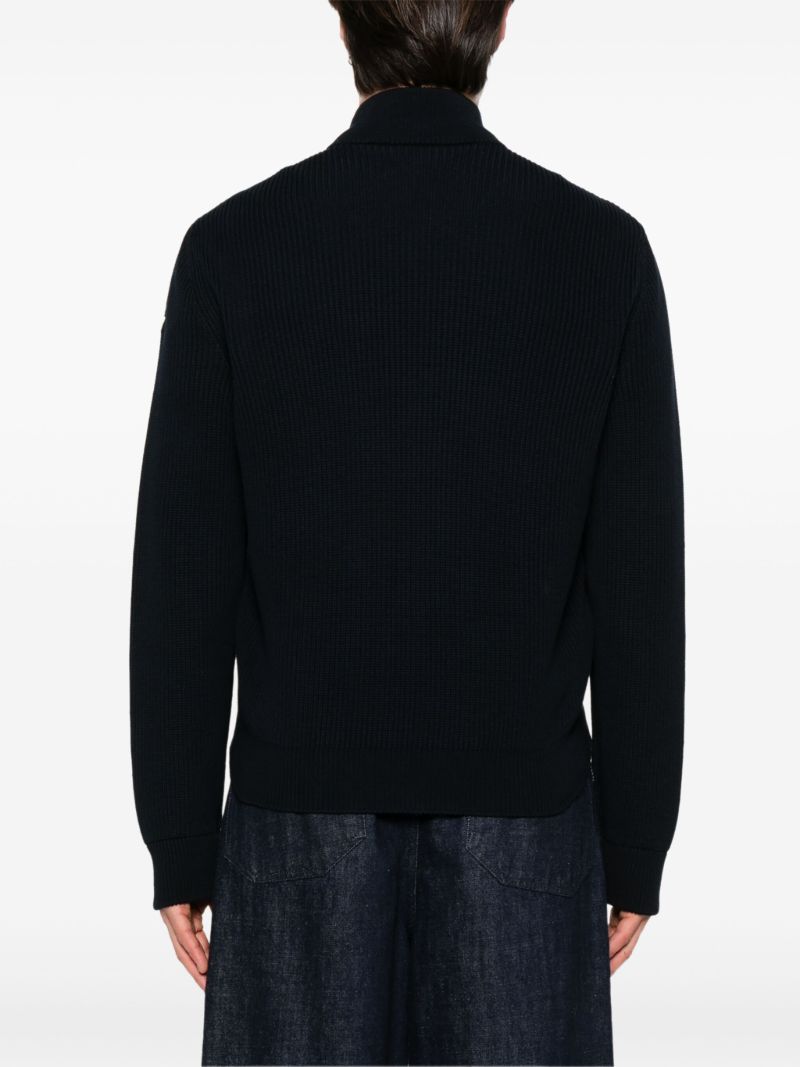 Blue Padded Cardigan