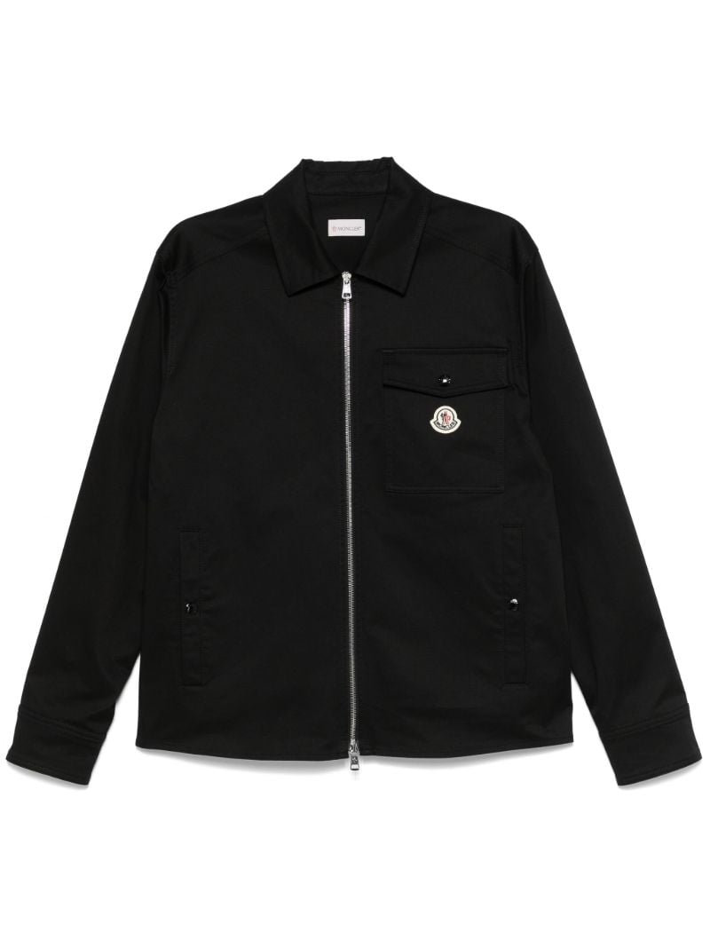 Black Logo-appliquÃ_x0083_Â© Bomber Jacket