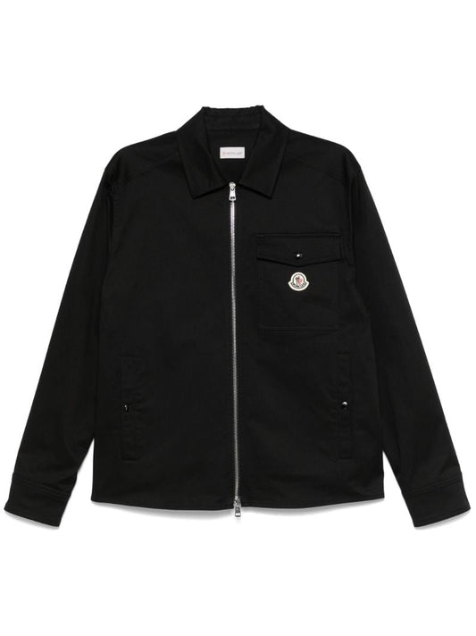 Black Logo-appliquÃ_x0083_Â© Bomber Jacket