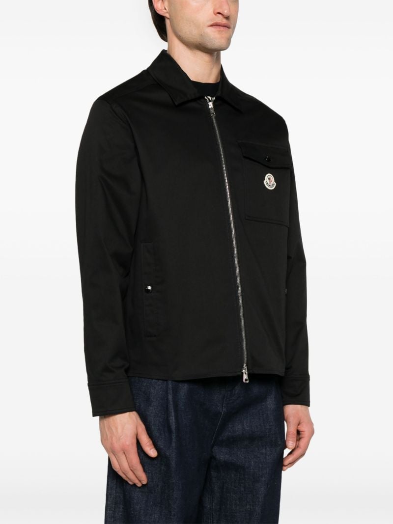 Black Logo-appliquÃ_x0083_Â© Bomber Jacket