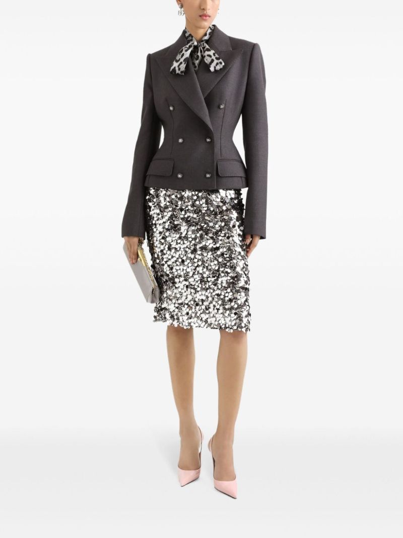 Sequinned Midi Skirt
