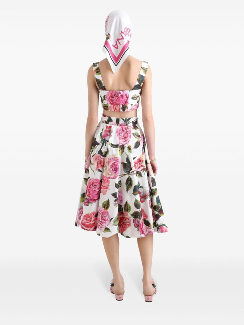 Floral-print Midi Skirt