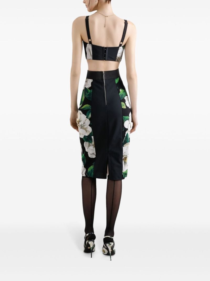 Floral-print Pencil Skirt