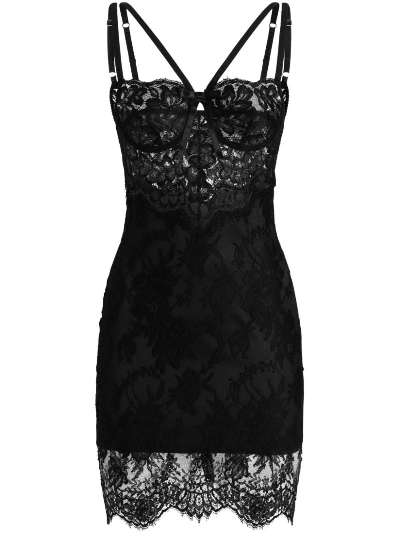 Lace-appliquÃ_x0083_Â© Mini Dress