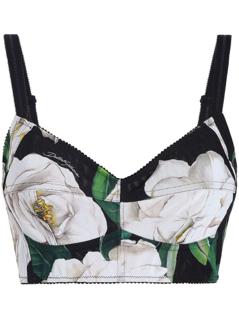 Printed Bustier Top