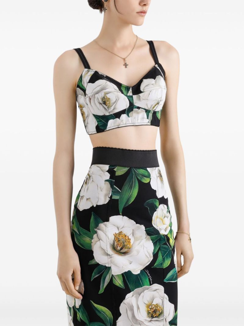 Printed Bustier Top