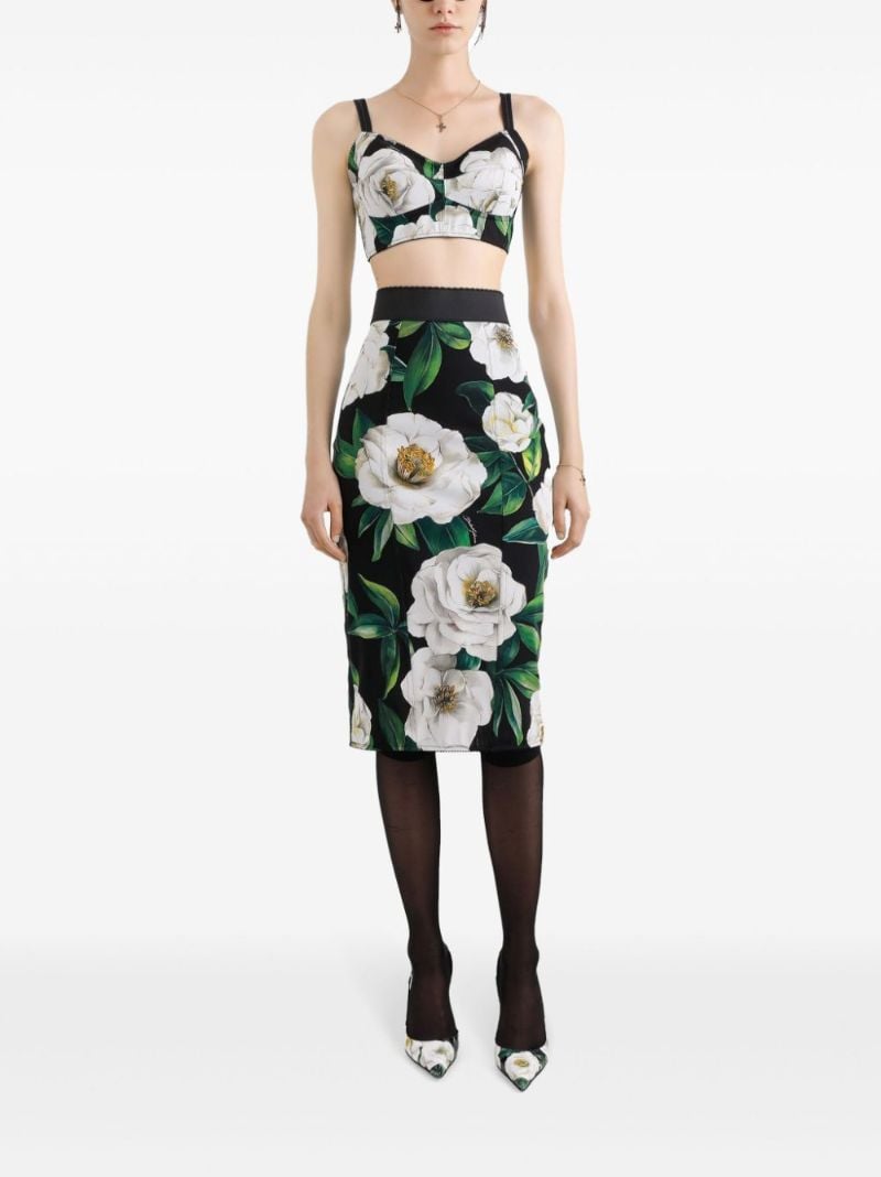 Printed Bustier Top