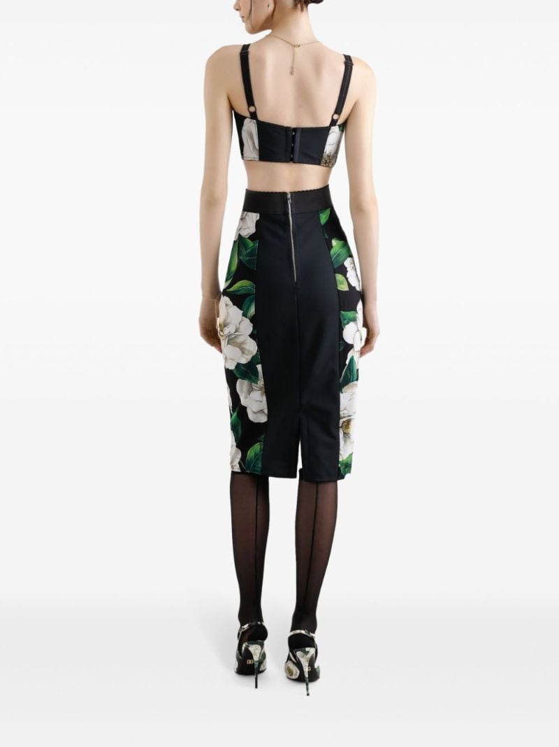 Printed Bustier Top