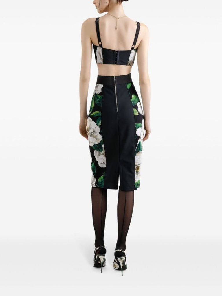 Printed Bustier Top