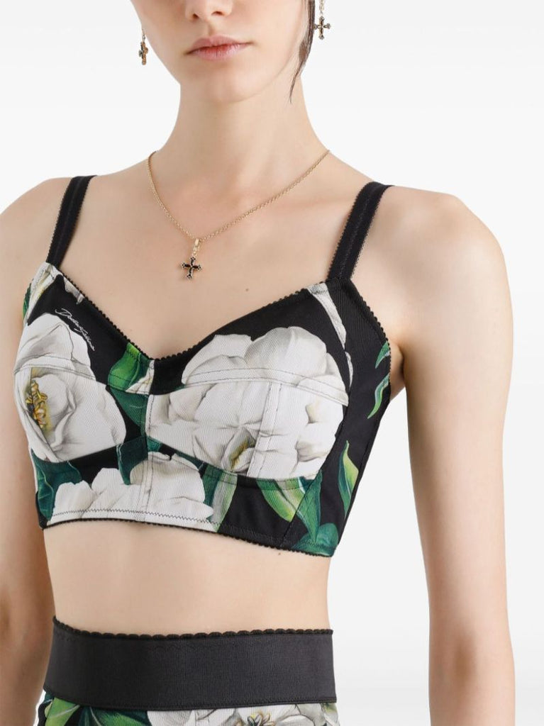 Printed Bustier Top