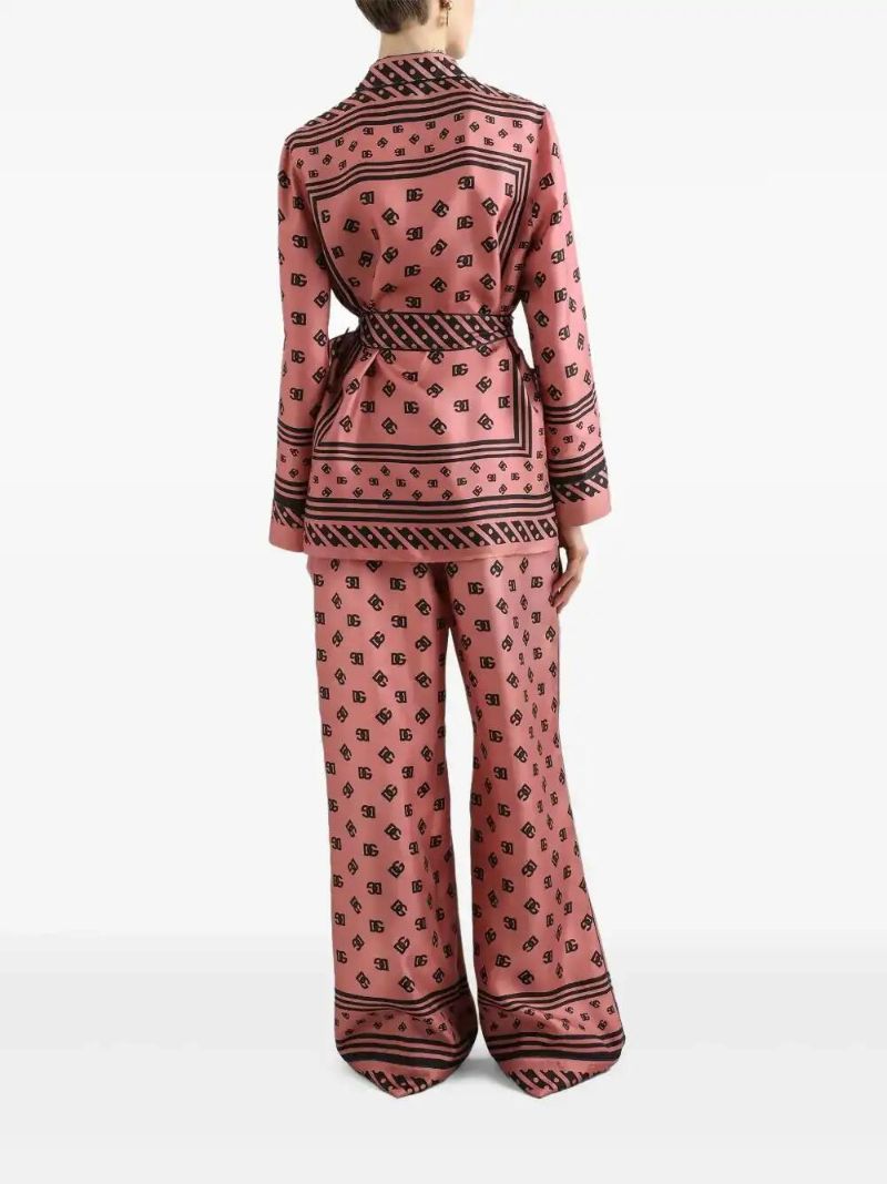 Pink Silk-satin Trousers
