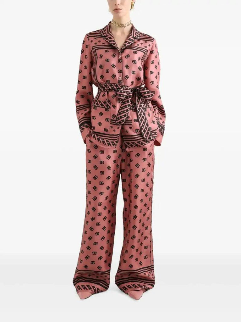 Pink Silk-satin Trousers