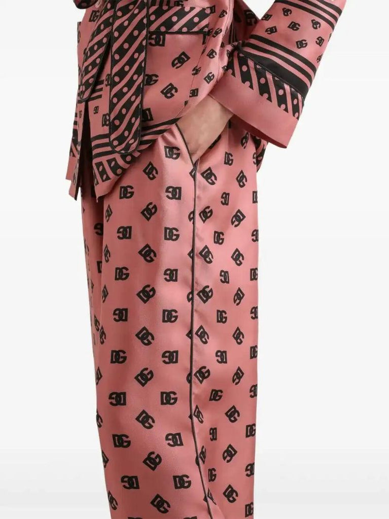 Pink Silk-satin Trousers