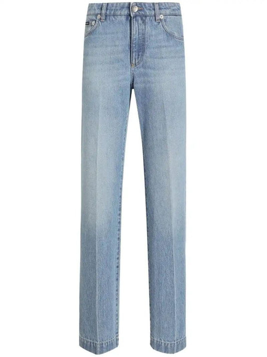 Blue Straight-leg Jeans