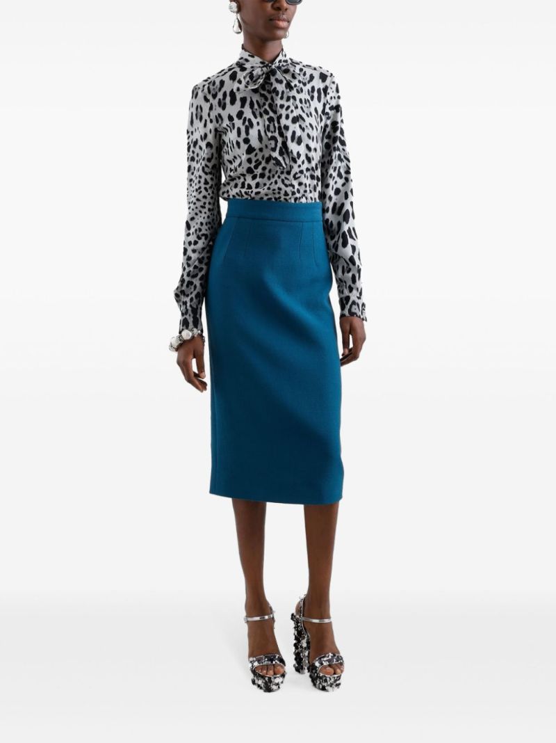 Leopard-print Blouse