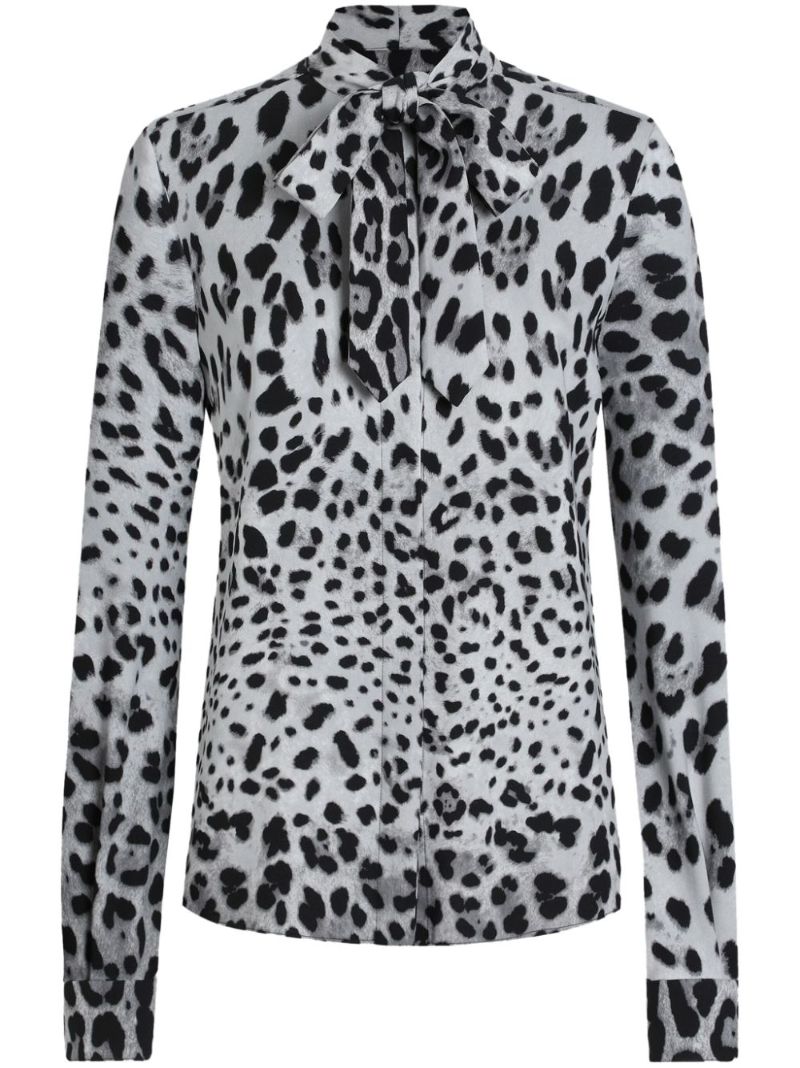Leopard-print Blouse