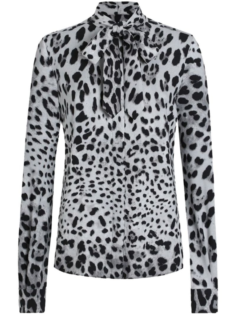 Leopard-print Blouse
