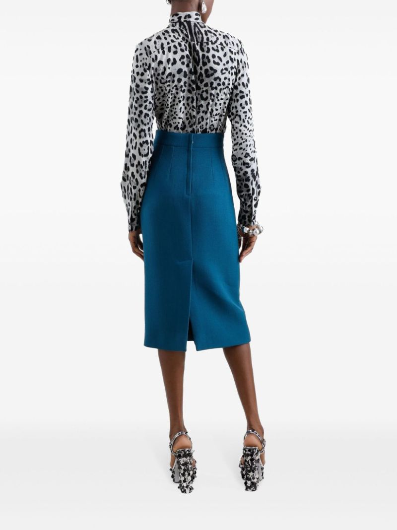 Leopard-print Blouse