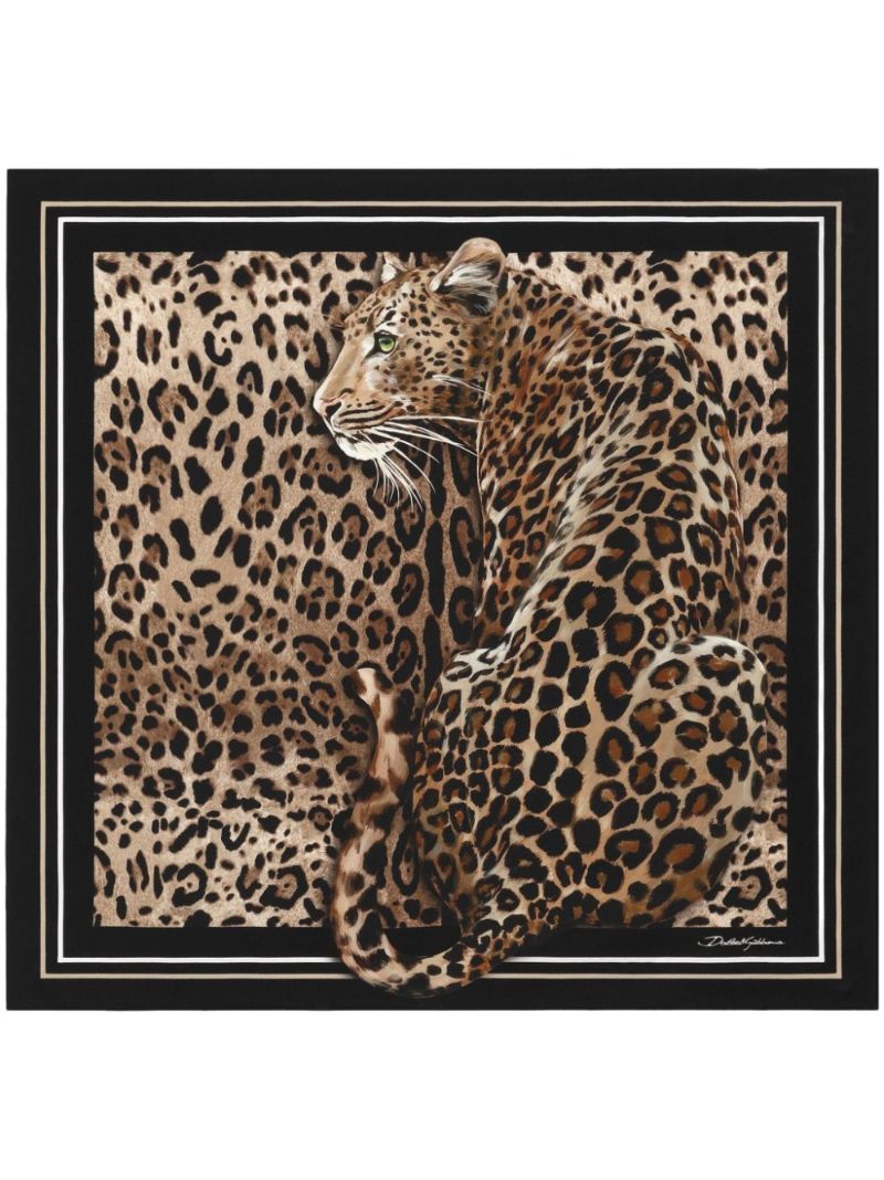 Leopard-print Scarf