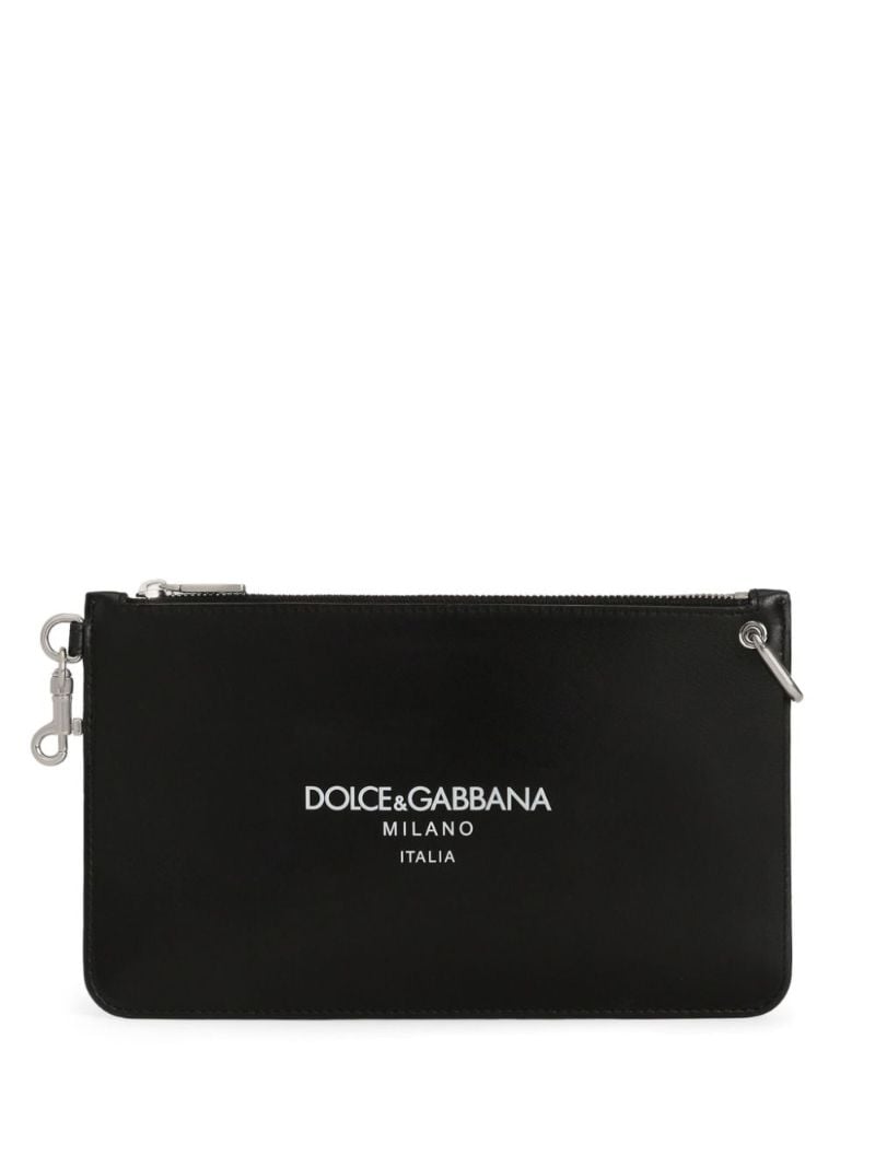 Logo-lettering Clutch Bag