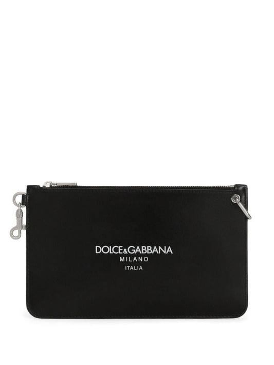 Logo-lettering Clutch Bag