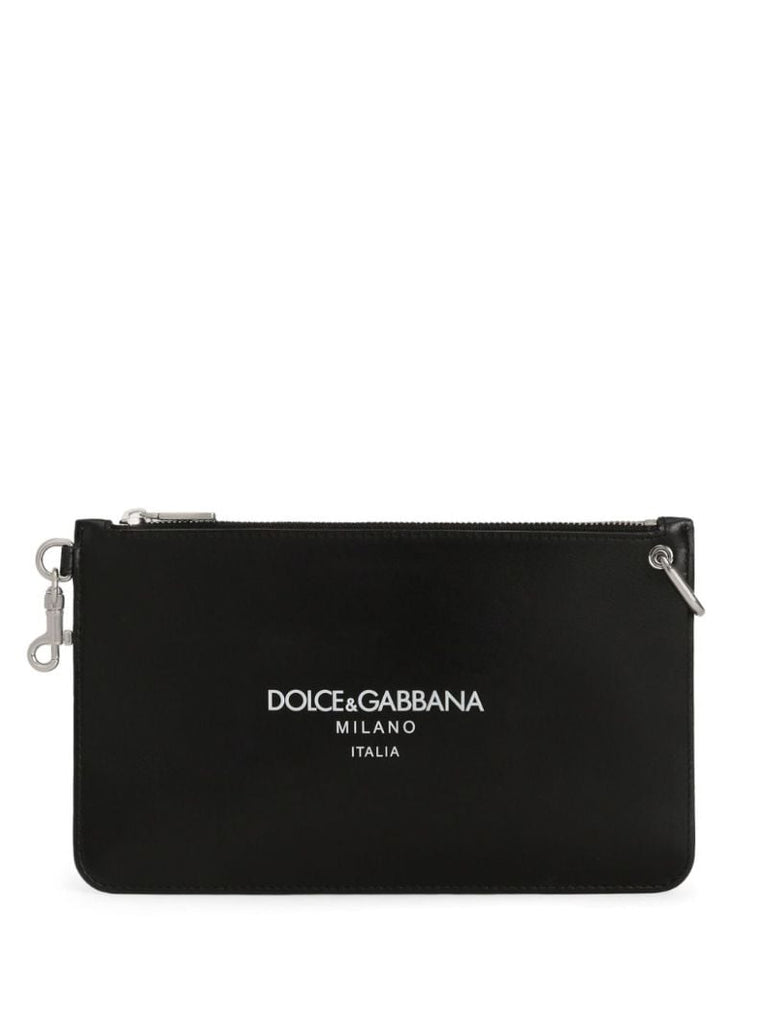 Logo-lettering Clutch Bag