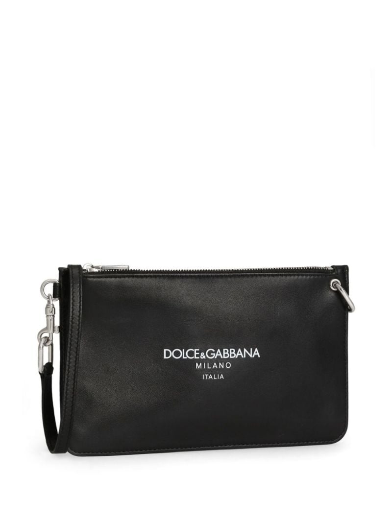 Logo-lettering Clutch Bag