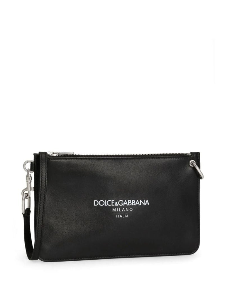 Logo-lettering Clutch Bag